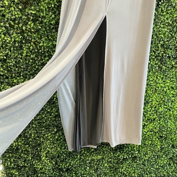 NWOT MarlaWynne Mesh Overlay Maxi Dress - Picture 4 of 6